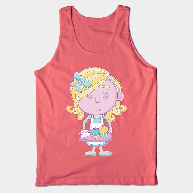 Cute Cook Cartoon Tank Top by vaughanduck